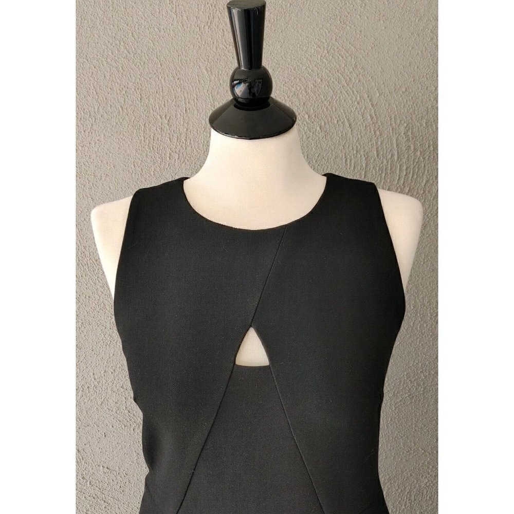 Milly A-Line Peekaboo Mini Sheath Dress in Black Size 4 - Picture 4 of 7